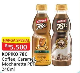 Promo Harga Kopiko 78C Drink Coffe Latte, Caramel Frappe, Mocharetta 240 ml - Alfamart