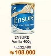 Promo Harga Ensure Nutrition Powder FOS Vanila 400 gr - Indomaret