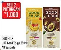 Promo Harga INDOMILK Good To Go Banana Strawberry, Chocolate Avocado 250 ml - Hypermart