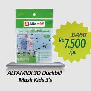 Promo Harga ALFAMIDI Masker 3D Duckbill Kids 3 pcs - Alfamidi