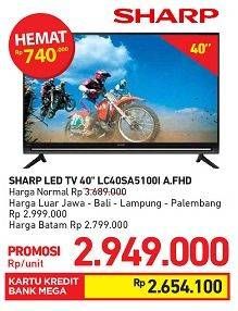 Promo Harga SHARP LC-40SA5100i Full HD LED TV 40"  - Carrefour