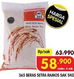 Promo Harga 365 Beras Setra Ramos 5000 gr - Superindo