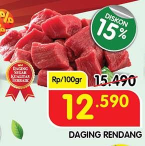 Promo Harga Daging Rendang Sapi per 100 gr - Superindo