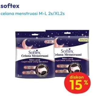 Promo Harga Softex Celana Menstruasi All Size, Extra Size 2 pcs - Hypermart