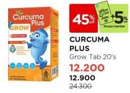 Curcuma Plus Grow Tablet Hisap Multivitamin 20 pcs Diskon 46%, Harga Promo Rp12.900, Harga Normal Rp24.300, Khusus Member Rp. 12.200
Produk PWP minimal pembelian Rp 60.000, Khusus Member