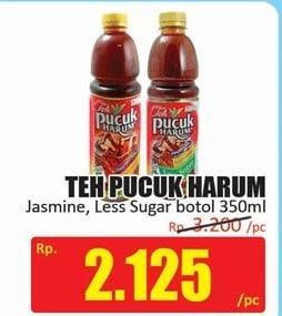 Promo Harga TEH PUCUK HARUM Minuman Teh Less Sugar, Jasmine 350 ml - Hari Hari