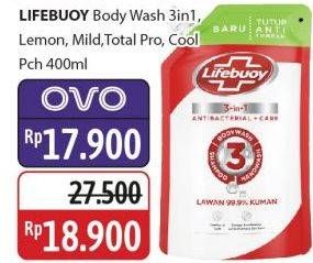 Promo Harga Lifebuoy Body Wash Cool Fresh, Lemon Fresh, Mild Care, Total 10 400 ml - Alfamidi