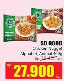 Promo Harga SO GOOD Chicken Nugget Alphabet/Animal 400 gr - Hari Hari