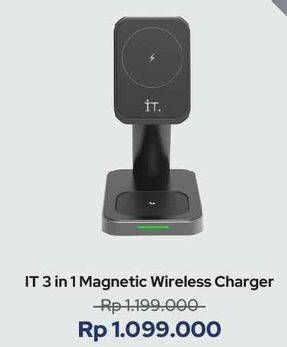 Promo Harga IT 3 in 1 Magnetic Wireless Charger  - iBox