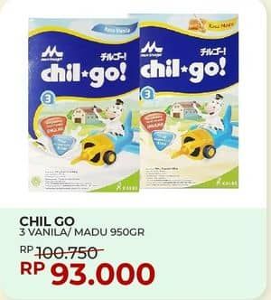 Promo Harga Morinaga Chil Go Bubuk 3+ Vanilla, Madu 1000 gr - Yogya