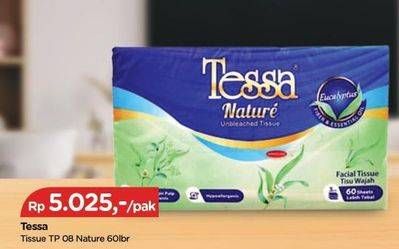 Promo Harga TESSA Nature Unbleach Tissue Towel 60 sheet - TIP TOP