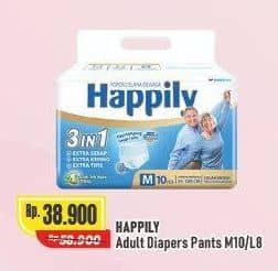 Promo Harga Happily Popok Celana Dewasa M10, L8 8 pcs - Alfamart