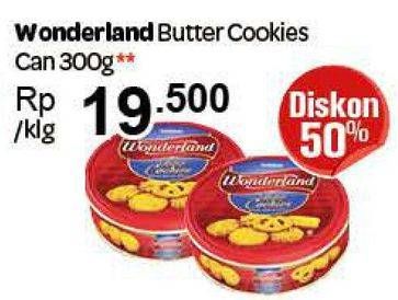 Promo Harga WONDERLAND Butter Cookies 300 gr - Carrefour