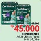 Promo Harga Confidence Adult Classic Night Ekstra Serap & Kering M8, L7, XL6 6 pcs - Alfamart