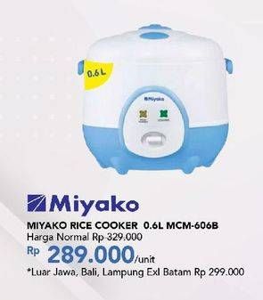 Promo Harga Miyako MCM-606 B Magic Com  - Carrefour