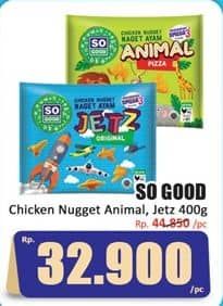 Promo Harga So Good Chicken Nugget Animal, Jets 400 gr - Hari Hari