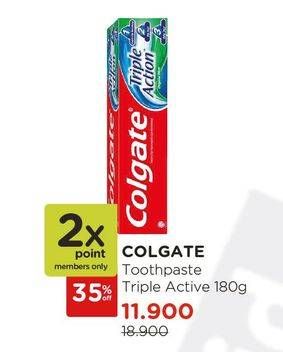 Promo Harga COLGATE Toothpaste Triple Action 180 gr - Watsons