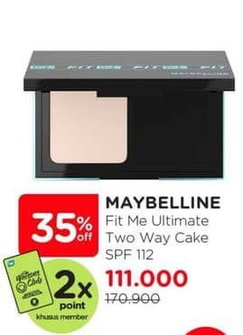 Promo Harga Maybelline Fit Me Ultimate Powder Foundation SPF 44 112 Natural Ivory  - Watsons