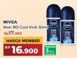 Promo Harga Nivea Men Deo Roll On Cool Kick 50 ml - Yogya