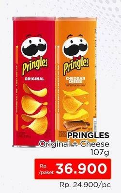 Promo Harga Pringles Potato Crisps Origanal + Cheese  - Lotte Grosir