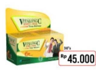Promo Harga VITALONG C Vitamin C 500mg 30 pcs - Alfamart