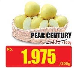 Promo Harga Pear Century per 100 gr - Hari Hari