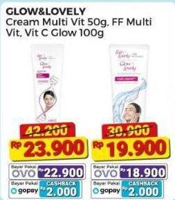 Promo Harga Glow & Lovely (fair & Lovely) Multivitamin Cream 50 gr - Alfamart