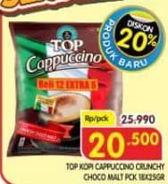 Promo Harga Top Coffee Cappuccino per 15 sachet 25 gr - Superindo