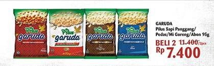 Promo Harga Garuda Snack Pilus Sapi Panggang, Pedas, Mi Goreng, Abon per 2 pouch 95 gr - Alfamidi