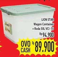 Promo Harga LION STAR Wagon Container VC-15  - Hypermart