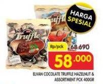 Promo Harga Elvan Chocolate Truffle Hazelnut, Assortment 500 gr - Superindo