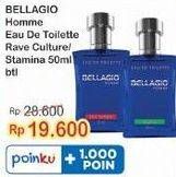 Promo Harga BELLAGIO Eau De Toilette Rave Culture, Stamina 50 ml - Indomaret