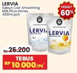 Promo Harga Lervia Sabun Cair Susu  Original, Plus Honey 400 ml - Indomaret