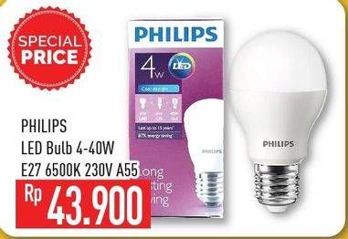 Promo Harga PHILIPS Lampu LED Bulb 4-40W  - Hypermart