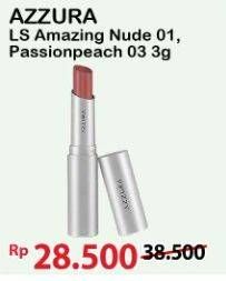 Promo Harga AZZURA Long Lasting Lipstick 01 Amazing Nude, 03 Passion Peach 3 gr - Alfamart