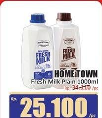 Promo Harga Hometown Fresh Milk Plain 1000 ml - Hari Hari