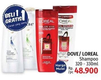 Promo Harga DOVE/LOREAL Shampoo  - LotteMart