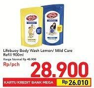 Promo Harga LIFEBUOY Body Wash Lemon Fresh, Mild Care 900 ml - Carrefour