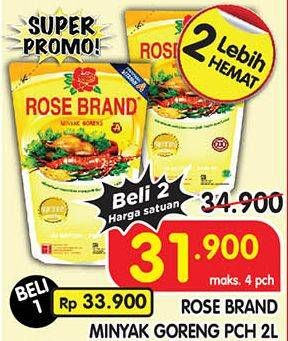 Promo Harga Rose Brand Minyak Goreng 2000 ml - Superindo