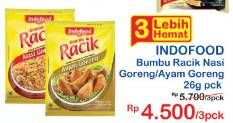 Promo Harga INDOFOOD Bumbu Racik Nasi Goreng, Ayam Goreng per 3 sachet 26 gr - Indomaret