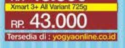 Promo Harga Vidoran Xmart 3+ All Variants 725 gr - Yogya