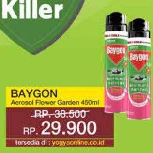 Promo Harga Baygon Insektisida Spray Flower Garden 450 ml - Yogya