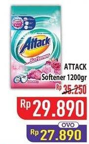 Promo Harga ATTACK Detergent Powder Plus Softener 1200 gr - Hypermart