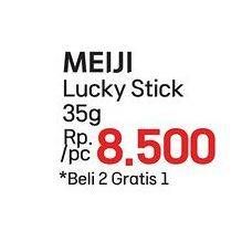Promo Harga Meiji Biskuit Lucky Stick 35 gr - LotteMart