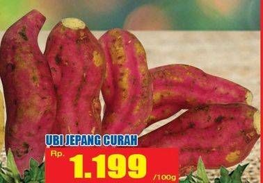 Promo Harga Ubi Jepang per 100 gr - Hari Hari