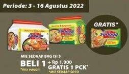 Promo Harga SEDAAP Mie Bag isi 5 pcs  - Indomaret