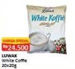 Promo Harga Luwak White Koffie per 20 sachet 20 gr - Alfamart