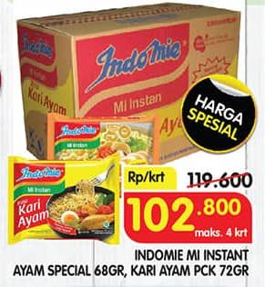 Promo Harga Indomie Mi Kuah Ayam Spesial, Kari Ayam per 40 pcs 70 gr - Superindo