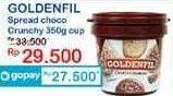 Promo Harga GOLDENFIL Selai Choco Crunchy 350 gr - Indomaret