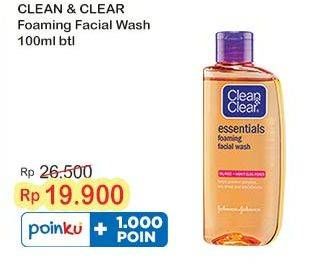 Promo Harga Clean & Clear Facial Wash Foaming 100 ml - Indomaret